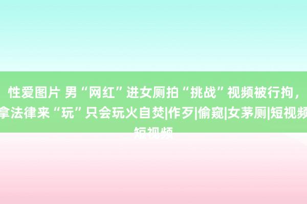 性爱图片 男“网红”进女厕拍“挑战”视频被行拘，拿法律来“玩”只会玩火自焚|作歹|偷窥|女茅厕|短视频